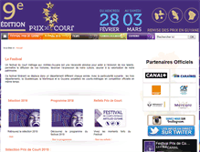 Tablet Screenshot of festivalprixdecourt.com